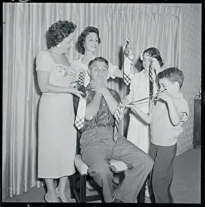 Choice Prints: Danny Thomas and Children Choosing Neck Tie