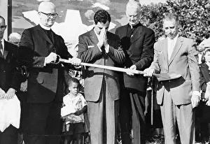 Danny Thomas and Clergy at St. Jude's Hospital Groundbreaking Ceremony
