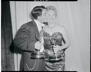 Danny Thomas Kissing Jeanne Hagen