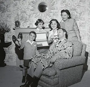Danny Thomas Relaxing With Family