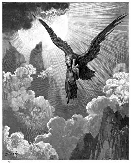 Entrance Gallery: Dante and the eagle engraving 1870
