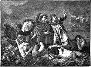 Romance Prints: Dante and Virgil or The Barque of Dante