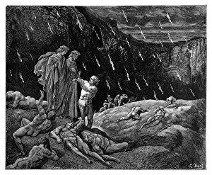 Images Dated 12th July 2015: Dante and Virgil with Brunetto Latini