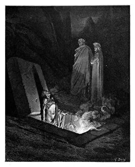 Images Dated 12th July 2015: Dante and Virgil before Farinata