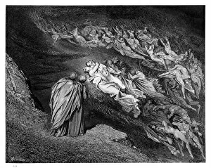 Images Dated 12th July 2015: Dantes Inferno engraving