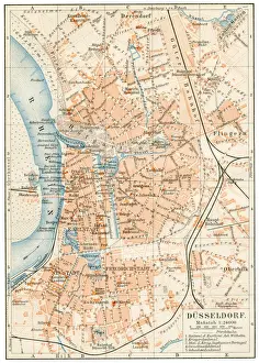 Dusseldorf Prints: DAOEsseldorf map 1895