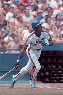 Outfielder Prints: Daryl Strawberry Running After Batting