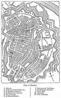 Images Dated 1st October 2017: Datzig Gdansk city plan 1884