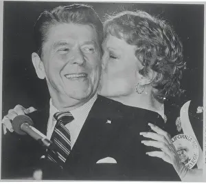 Daughter Kissing Ronald Reagan