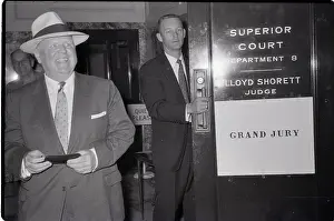 Racketeering Prints: Dave Beck Leaves Grand Jury Chamber