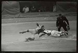 Dave Cash Sliding Into Home Plate