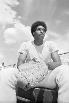 Dave Winfield Holding Baseball Glove