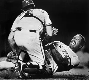 Scoring Prints: Dave Winfield Sliding into Home with a Grimace