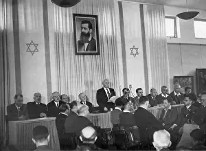 Audience Prints: David Ben-Gurion Reading a Declaration of Independence