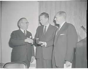 David Brinkley Shaking Hands with John Drewry