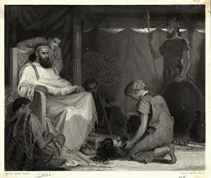 David Brought Before Saul Illustration