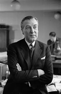 Prints of 28th March 1953: David Eccles, Minister of Works, in charge of the physical environment of the Coronation of Queen Elizabeth II Queen Elizabeth II Prints: David Eccles