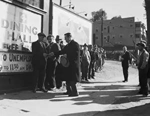 Hunger Prints: David Hutton with Line Of Hungry Men