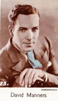 David Manners, Film Stars series, collectible C T Bridgewater cigarette card, 1935