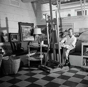 Informal Prints: David Niven Painting