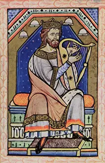 David Prints: David Playing Harp