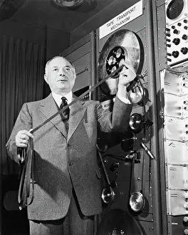 Brigade Prints: David Sarnoff at Light Amplifier Demonstration