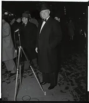 David Sarnoff Standing by Microphone