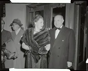 David Sarnoff and Wife at Premiere