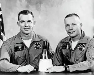 Scott Prints: David Scott and Neil Armstrong with Model