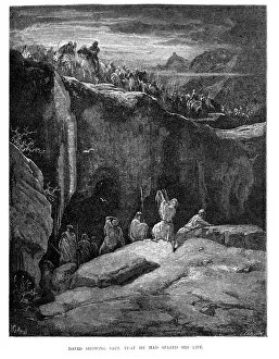 Historical Geopolitical Location Collection: David showing Saul that he had spared his life