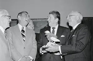 Clary Prints: David Werblin Presenting Award to President Reagan