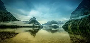 Global Landscape View Prints: Dawn at Milford Sound, New Zealand