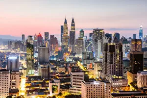 Images Dated 9th May 2018: Dawn over the skyline of Kuala Lumpur city, Malaysia