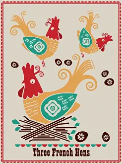Twelve Days Of Christmas, The Holiday Classic Prints: The Third Day of Christmas