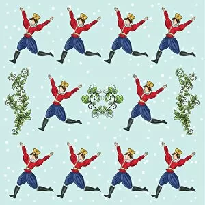 Images Dated 3rd December 2018: The Twelve days Of Christmas Series. Ten Lords A Leaping