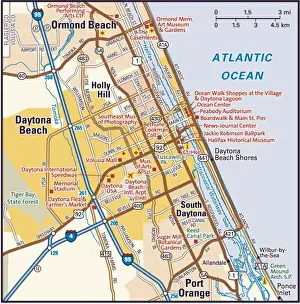Daytona Beach area map