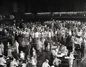 Dealers on Grain Trading Floor