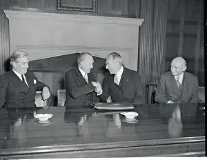 Bonn Prints: Dean Acheson Shaking Hands with Konrad Acheson