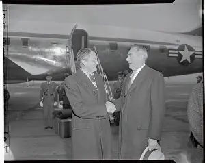 Dean Acheson and Stanley Woodward Shaking Hands