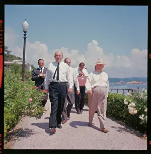 Dean Rusk and Nikita Krushchev Strolling with Others
