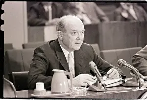 Policy Prints: Dean Rusk Seated at Press Conference