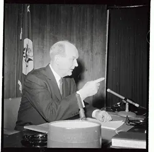 Dean Rusk Sitting at Desk