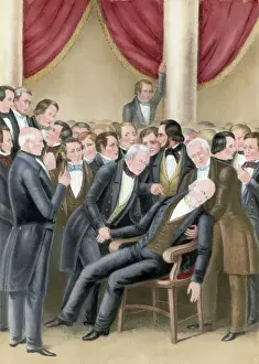 Currier And Ives Prints: Death of John Quincy Adams