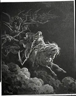 Mythological Theme Prints: Death on the Pale Horse by Gustave Dore