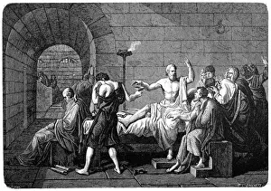 Pinaceae Prints: Death of Socrates by poison, 469-399 B. C