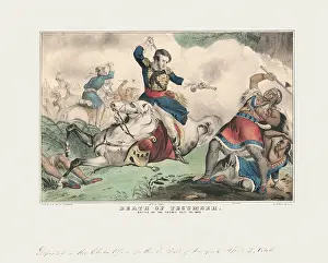 Indians Prints: Death of Tecumseh: Battle of the Thames Oct. 18: 1813