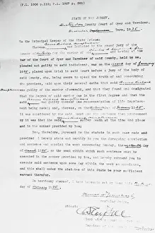 Death Warrant of Lindbergh Kidnapper