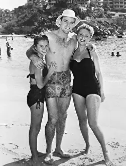 Friendship Prints: Debbie Reynolds with Bob Mathias and Celeste Holm