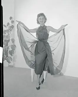Debbie Reynolds Modeling Dress