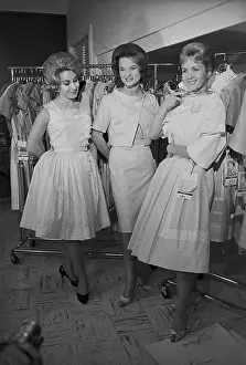 Debbie Reynolds and Models Wearing Dresses